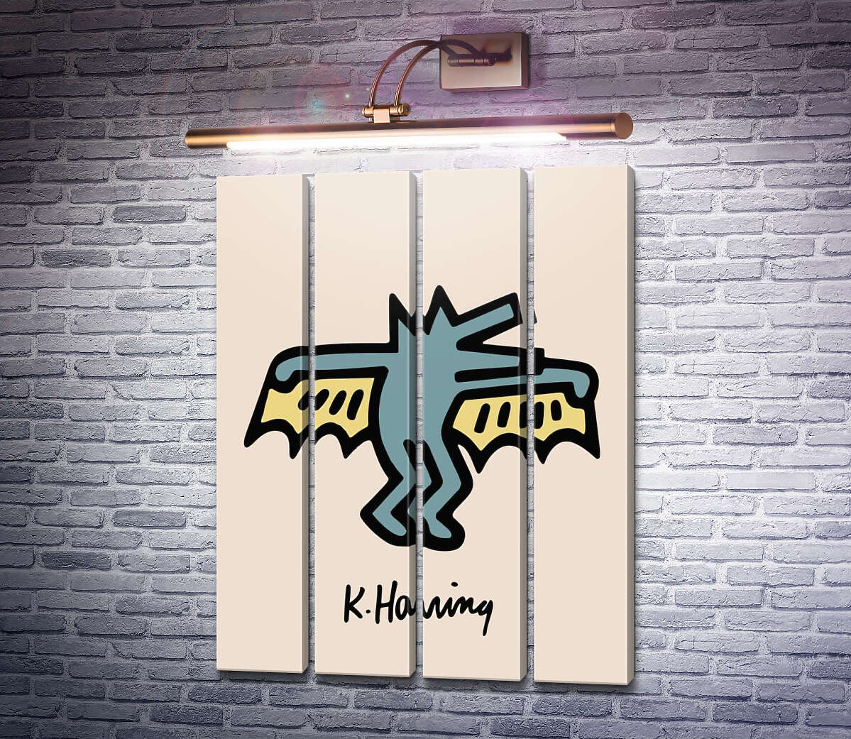 Модульная картина Волк с крыльями (Модуль №24) Кит Харинг (Keith Haring) Модульная картина Волк с крыльями (Модуль №24) Кит Харинг (Keith Haring)