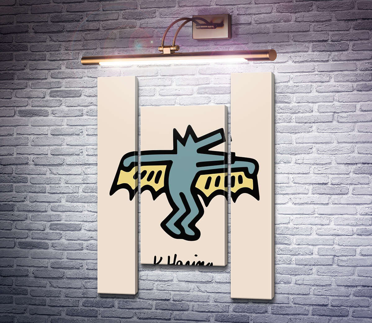 Модульная картина Волк с крыльями (Модуль №11) Кит Харинг (Keith Haring) Модульная картина Волк с крыльями (Модуль №11) Кит Харинг (Keith Haring)