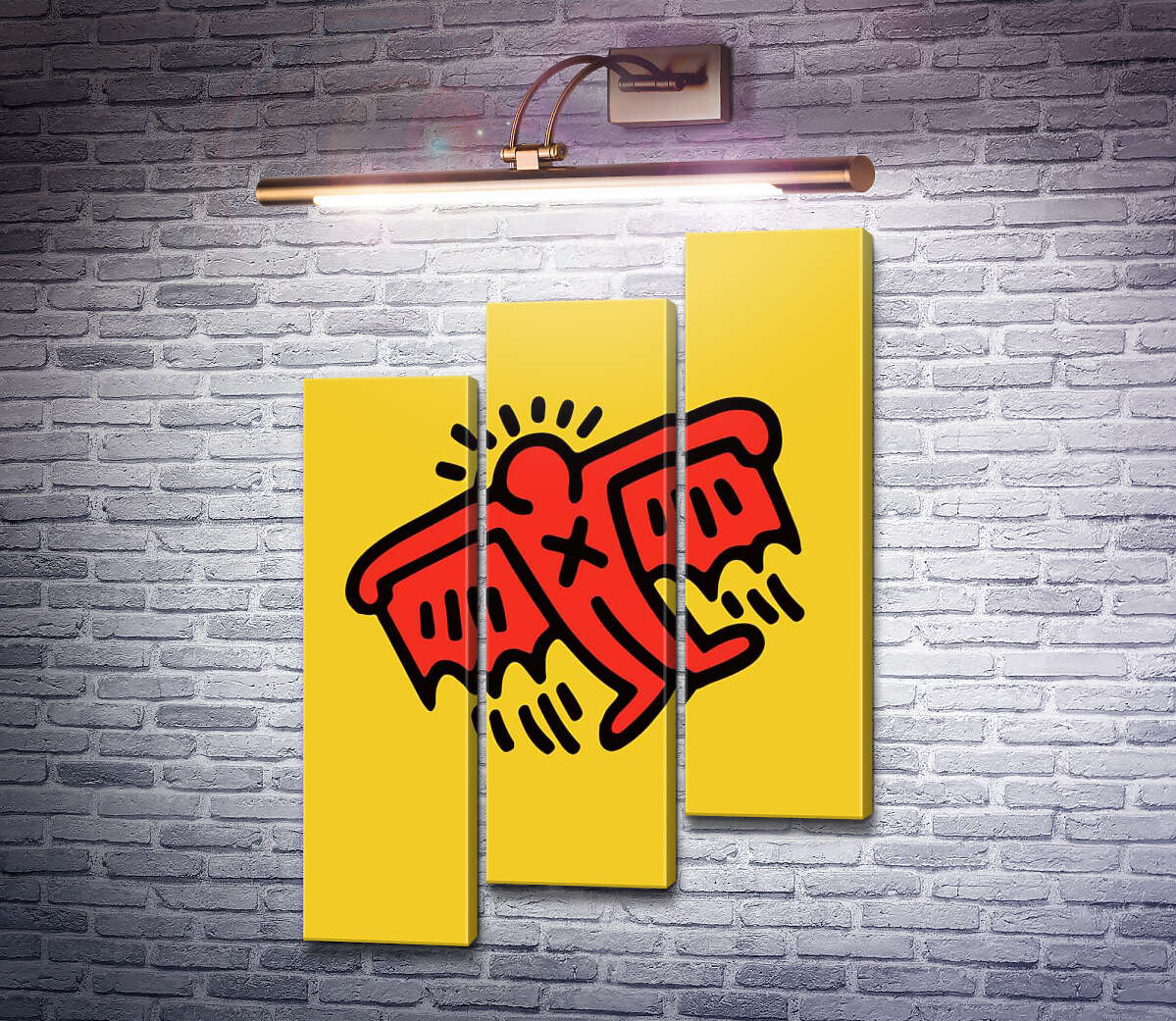 Модульная картина Красный летающий человечек (Модуль №14) Кит Харинг (Keith Haring) Модульная картина Красный летающий человечек (Модуль №14) Кит Харинг (Keith Haring)