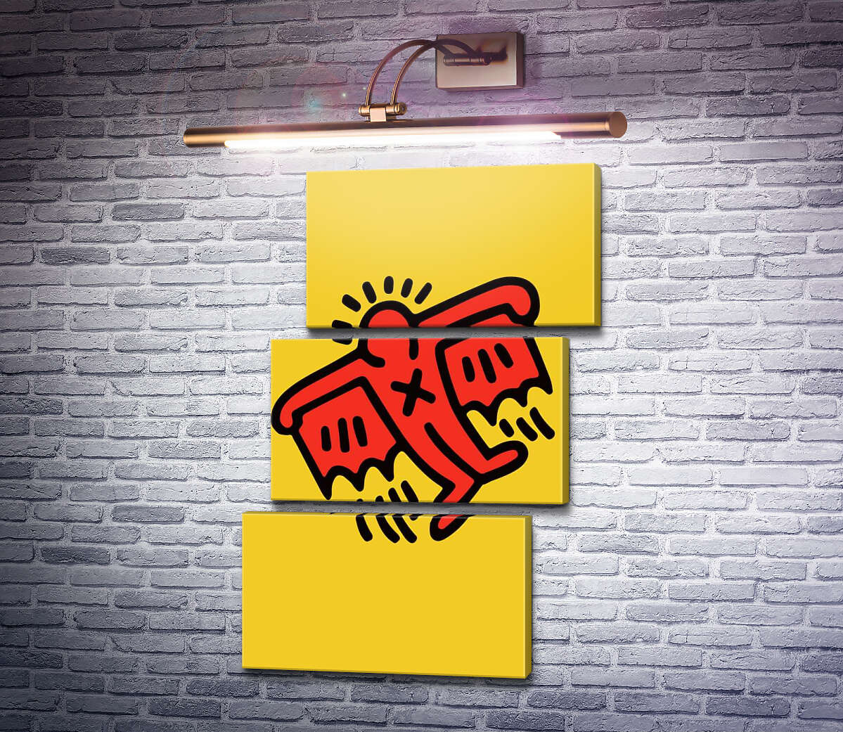 Модульная картина Красный летающий человечек (Модуль №17) Кит Харинг (Keith Haring) Модульная картина Красный летающий человечек (Модуль №17) Кит Харинг (Keith Haring)