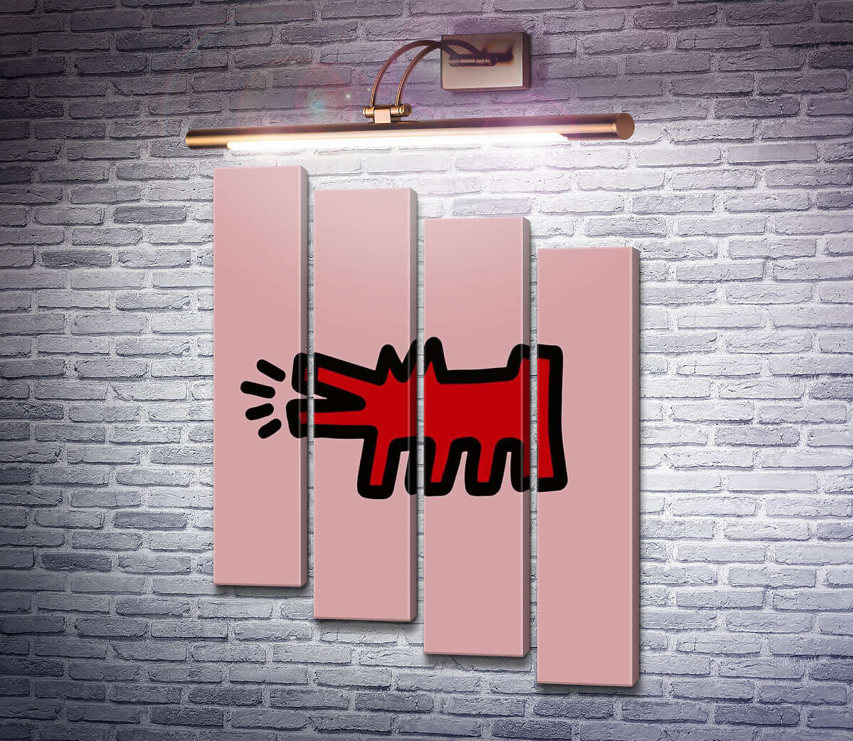 Модульна картина Злий червоний вовк (Модуль №19) Кіт Харінг (Keith Haring) Модульна картина Злий червоний вовк (Модуль №19) Кіт Харінг (Keith Haring)