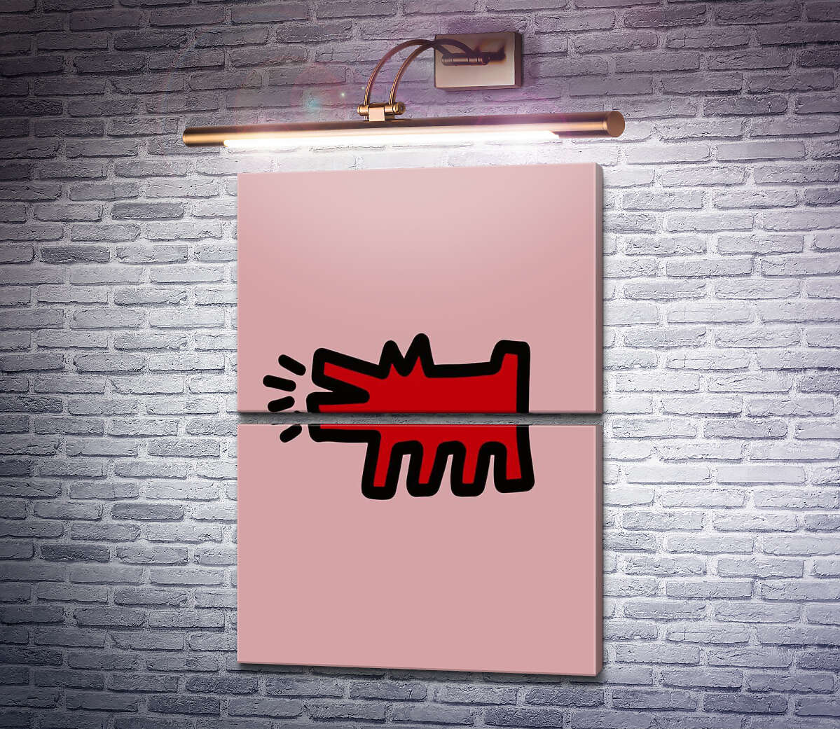 Модульная картина Злой красный волк (Модуль №7) Кит Харинг (Keith Haring) Модульная картина Злой красный волк (Модуль №7) Кит Харинг (Keith Haring)