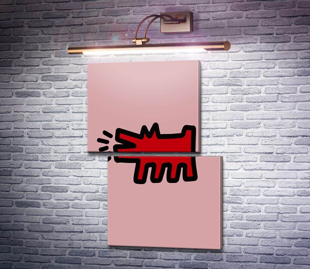 Модульная картина Злой красный волк (Модуль №8) Кит Харинг (Keith Haring) Модульная картина Злой красный волк (Модуль №8) Кит Харинг (Keith Haring)