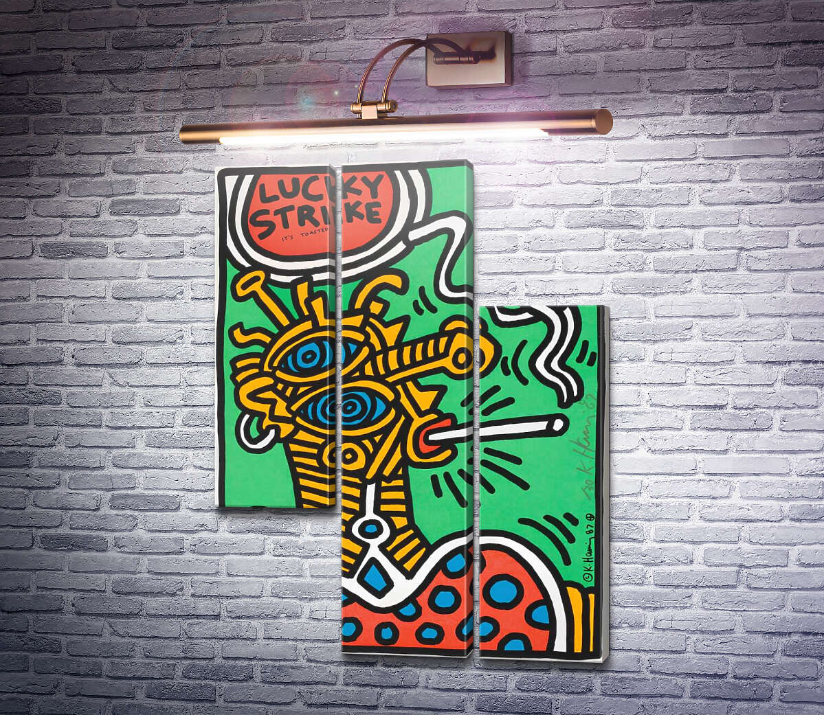 Модульна картина Куріння шкідливе (Модуль №13) Кіт Харінг (Keith Haring)