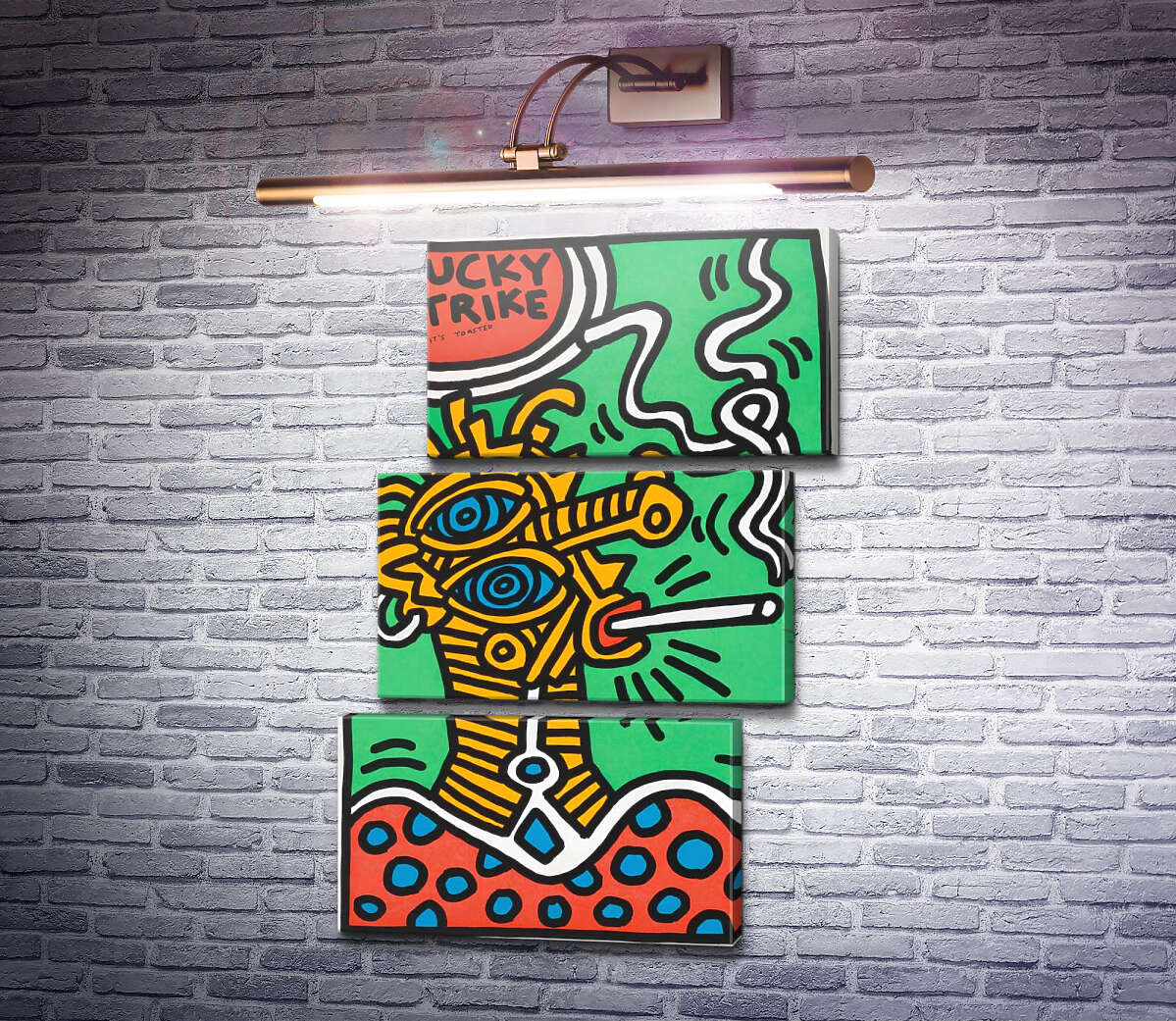 Модульна картина Куріння шкідливе (Модуль №17) Кіт Харінг (Keith Haring)