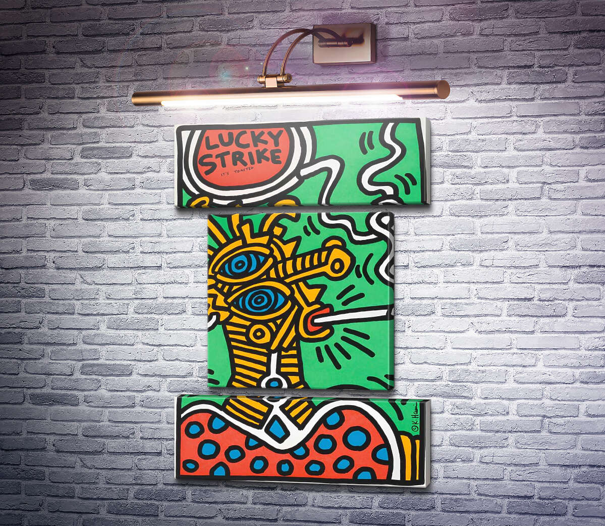 Модульна картина Куріння шкідливе (Модуль №18) Кіт Харінг (Keith Haring)