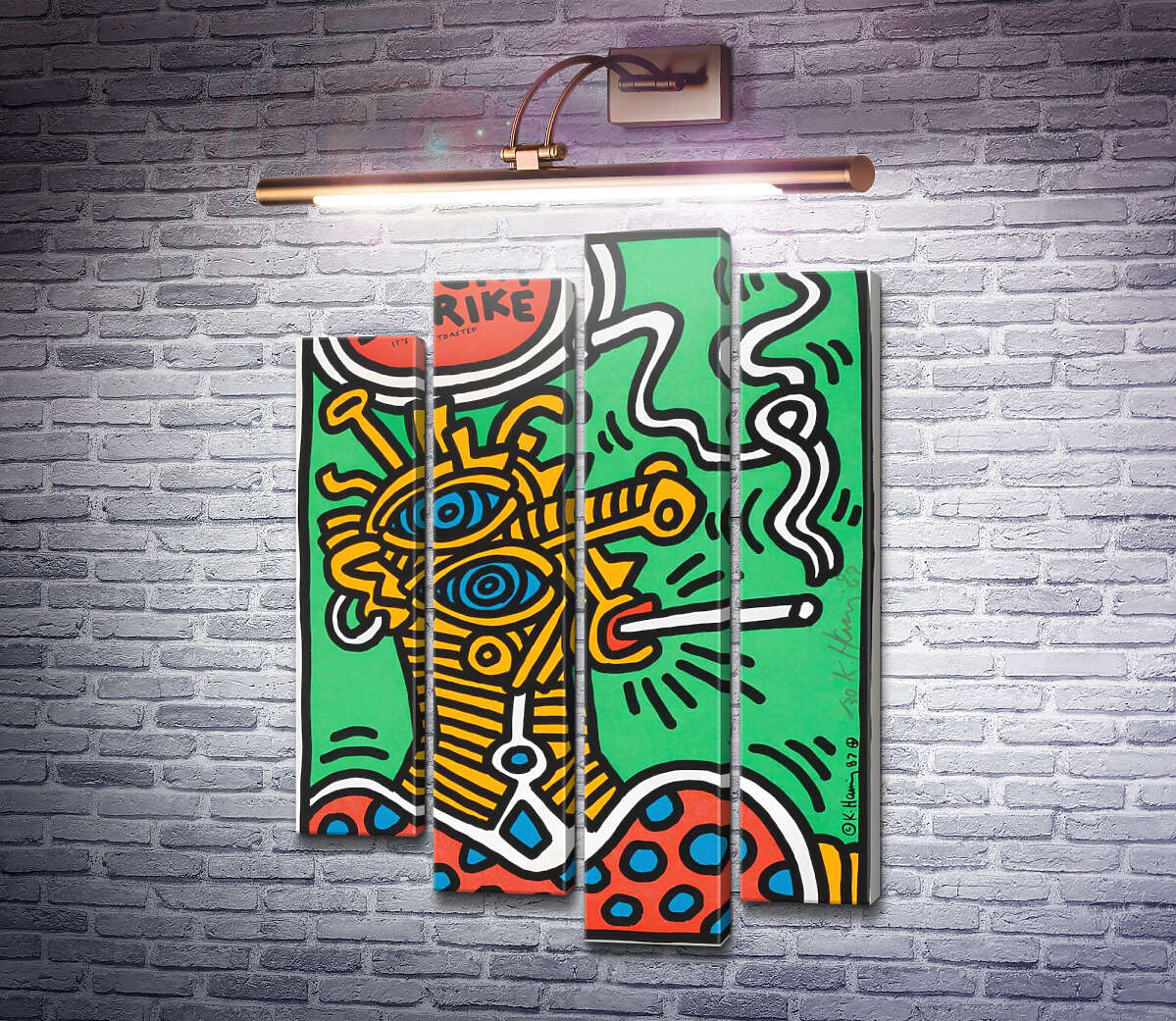 Модульна картина Куріння шкідливе (Модуль №3) Кіт Харінг (Keith Haring) Модульна картина Куріння шкідливе (Модуль №3) Кіт Харінг (Keith Haring)