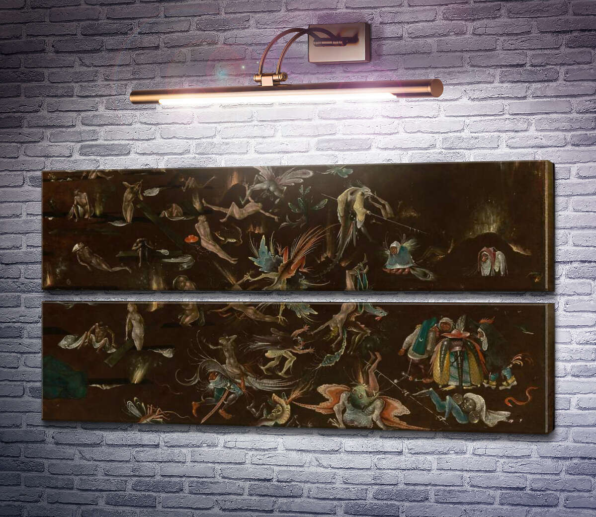 Модульная картина Страшный суд, фрагмент (Модуль №7) Иероним Босх