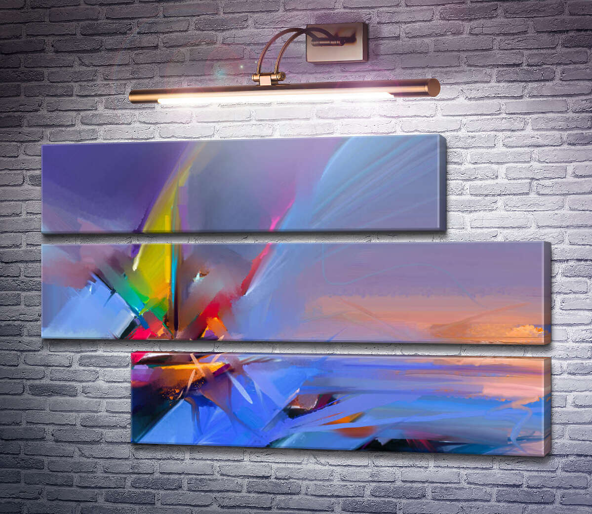 Модульна картина Гострий силует яхти з жовтими парусами (Модуль №16)