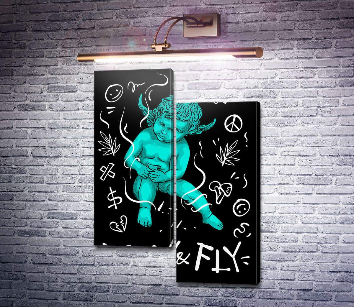 Модульная картина Урбан ангел Fly&Fly (Модуль №9) Модульная картина Урбан ангел Fly&Fly (Модуль №9)