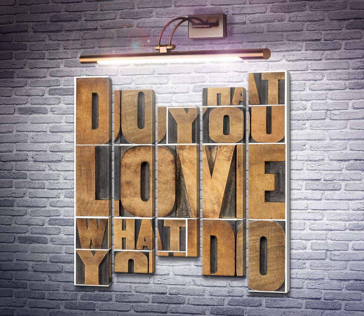 Модульная картина Мотивационная фраза "do what you love, love what you do" из деревянных букв (Модуль №27) Модульная картина Мотивационная фраза "do what you love, love what you do" из деревянных букв (Модуль №27)