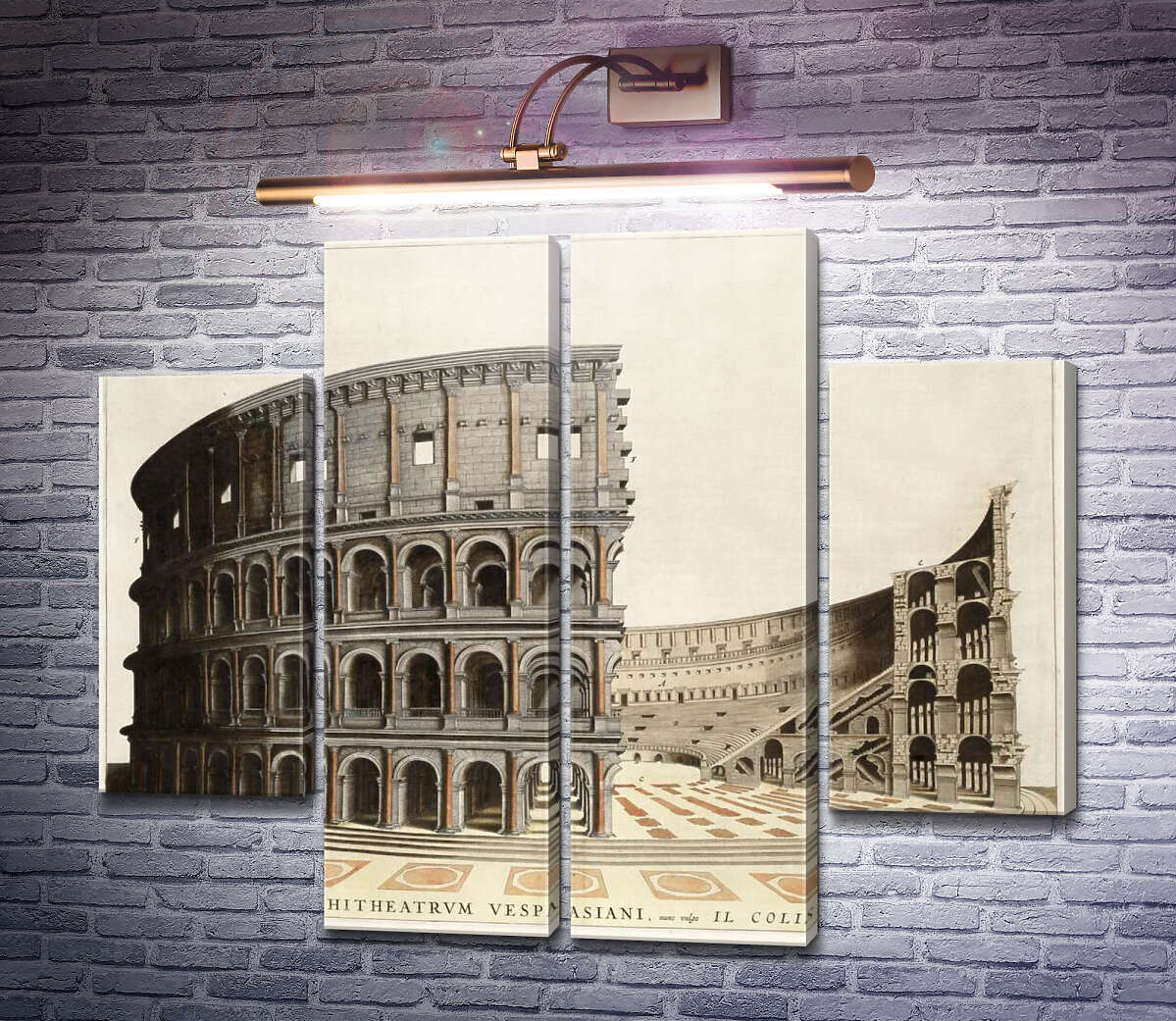 Модульная картина Строение римского Колизея (Colosseum) в разрезе (Модуль №20) Модульная картина Строение римского Колизея (Colosseum) в разрезе (Модуль №20)