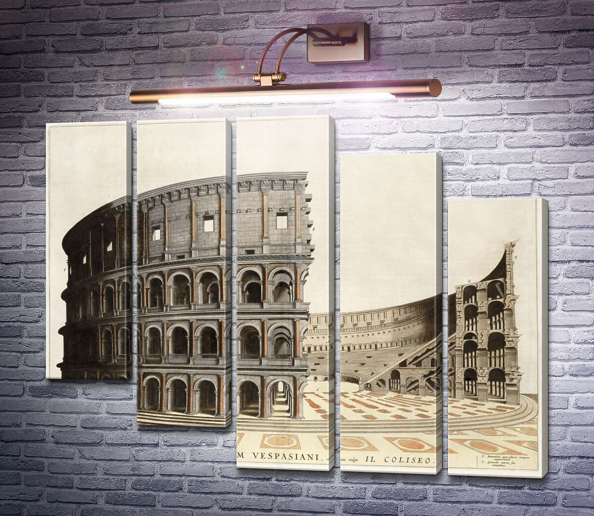 Модульна картина Будова римського Колізею (Colosseum) в розрізі (Модуль №28) Модульна картина Будова римського Колізею (Colosseum) в розрізі (Модуль №28)