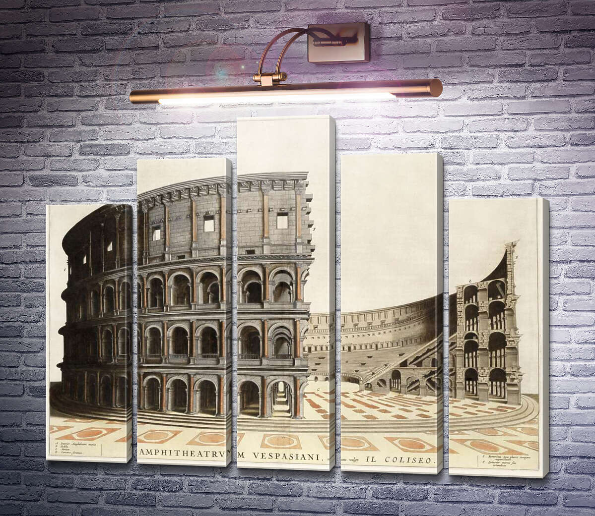 Модульна картина Будова римського Колізею (Colosseum) в розрізі (Модуль №29) Модульна картина Будова римського Колізею (Colosseum) в розрізі (Модуль №29)