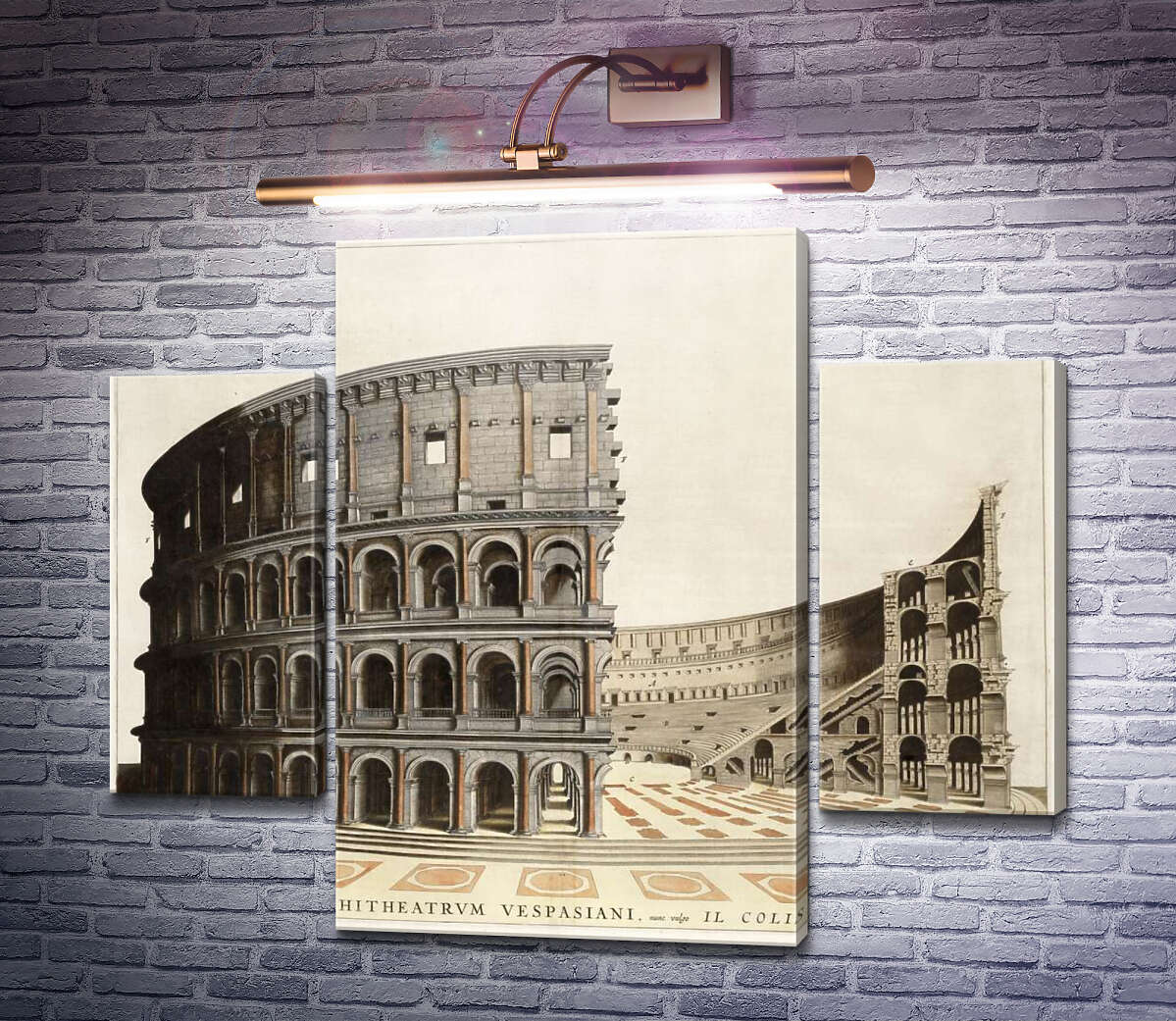 Модульная картина Строение римского Колизея (Colosseum) в разрезе (Модуль №5) Модульная картина Строение римского Колизея (Colosseum) в разрезе (Модуль №5)
