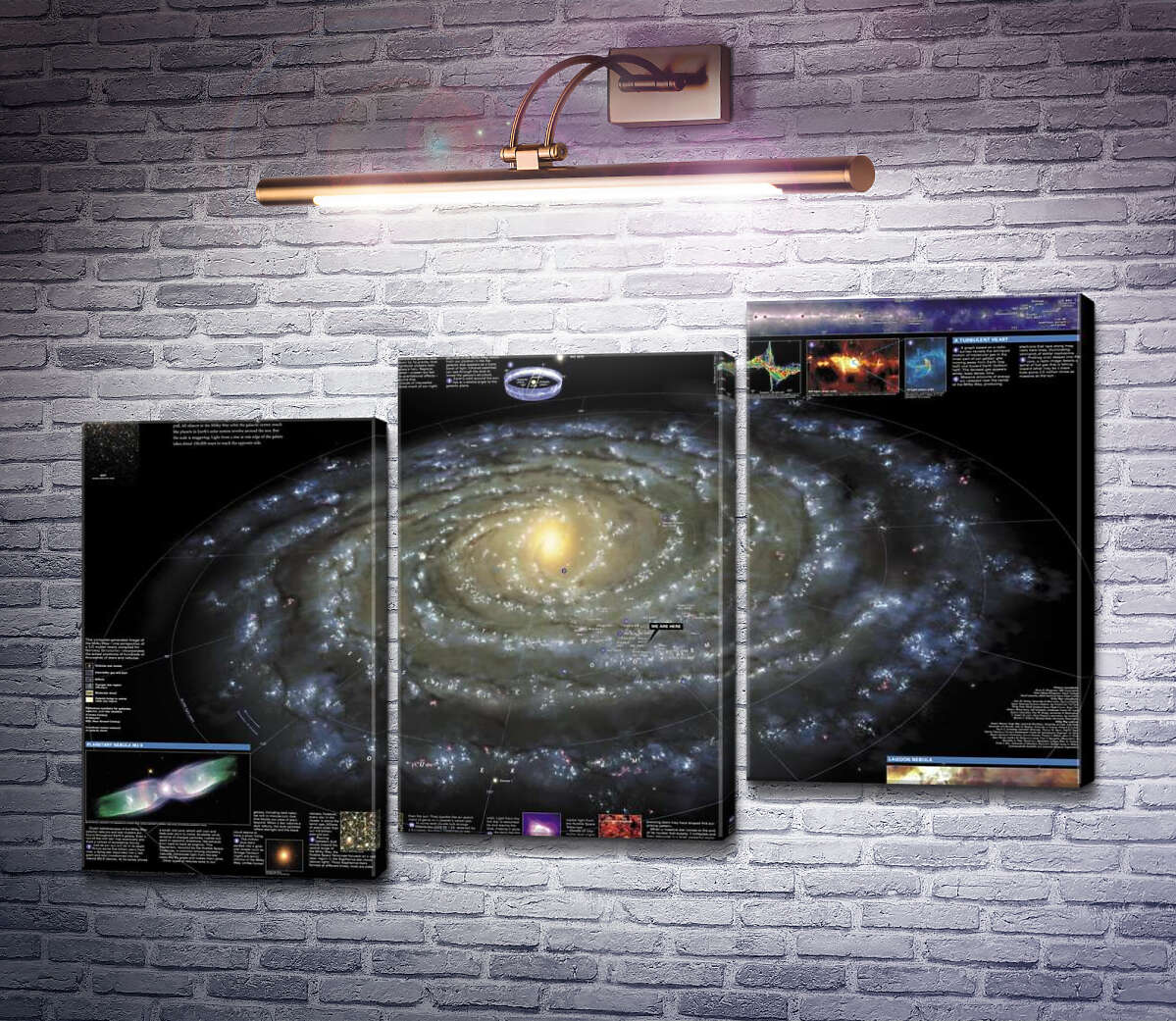 Модульная картина Карта галактики Млечный Путь (Milky Way) (Модуль №14)