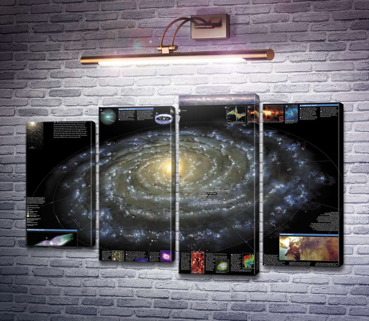 Модульная картина Карта галактики Млечный Путь (Milky Way) (Модуль №3) Модульная картина Карта галактики Млечный Путь (Milky Way) (Модуль №3)