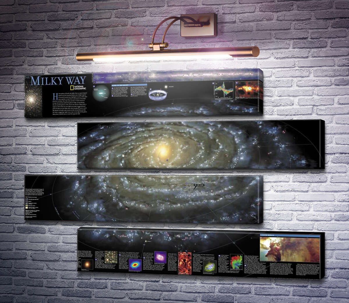 Модульна картина Карта галактики Чумацький Шлях (Milky Way) (Модуль №23)