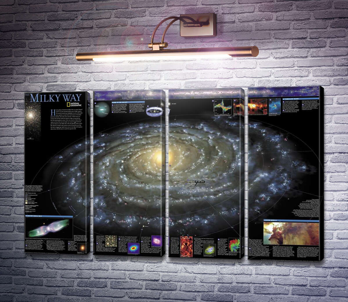 Модульна картина Карта галактики Чумацький Шлях (Milky Way) (Модуль №24) Модульна картина Карта галактики Чумацький Шлях (Milky Way) (Модуль №24)