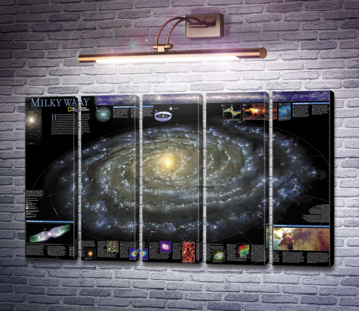 Модульна картина Карта галактики Чумацький Шлях (Milky Way) (Модуль №26) Модульна картина Карта галактики Чумацький Шлях (Milky Way) (Модуль №26)