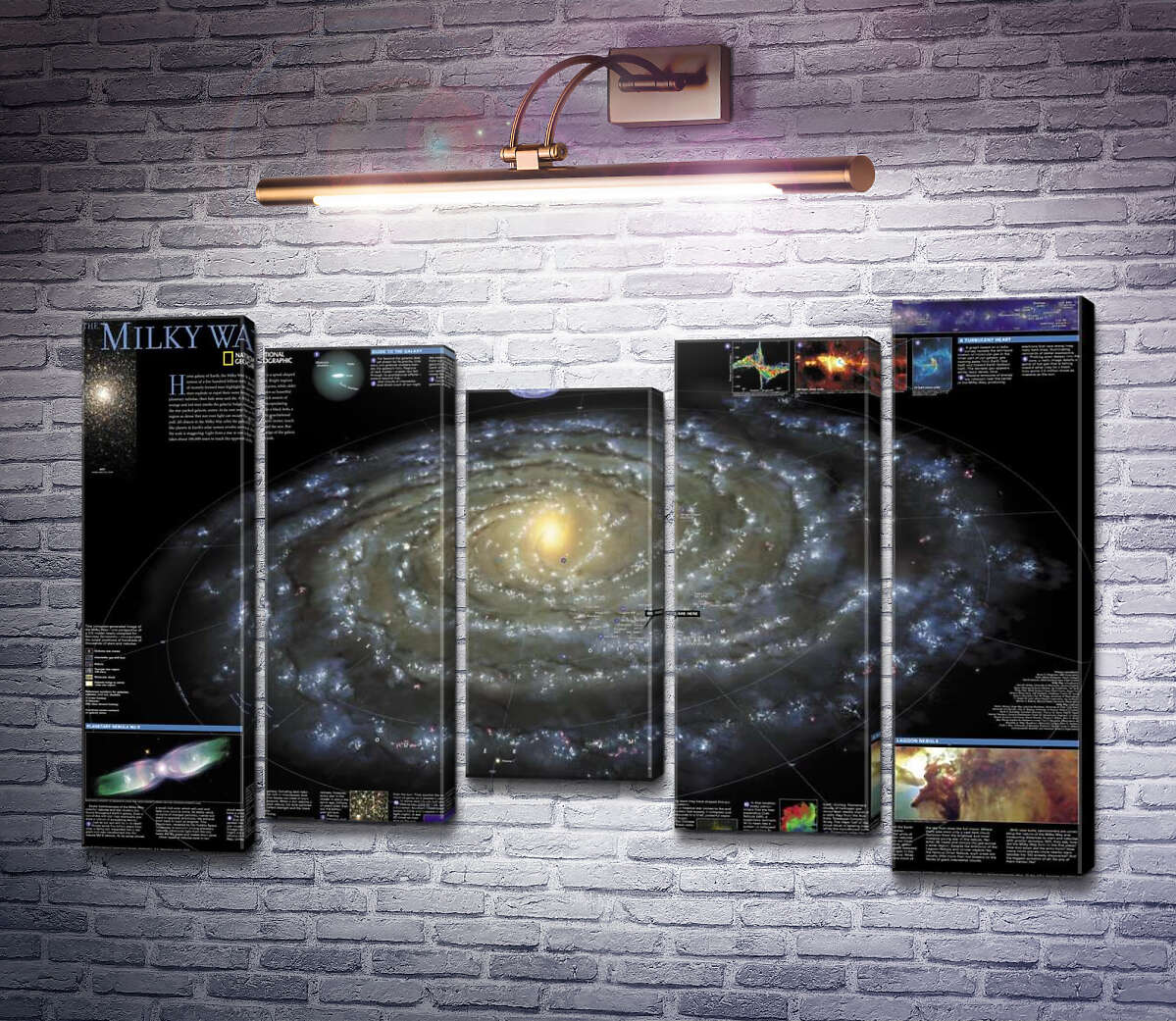 Модульна картина Карта галактики Чумацький Шлях (Milky Way) (Модуль №27)