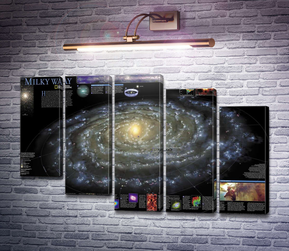 Модульная картина Карта галактики Млечный Путь (Milky Way) (Модуль №28)