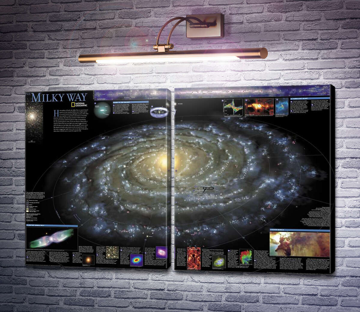 Модульна картина Карта галактики Чумацький Шлях (Milky Way) (Модуль №6) Модульна картина Карта галактики Чумацький Шлях (Milky Way) (Модуль №6)