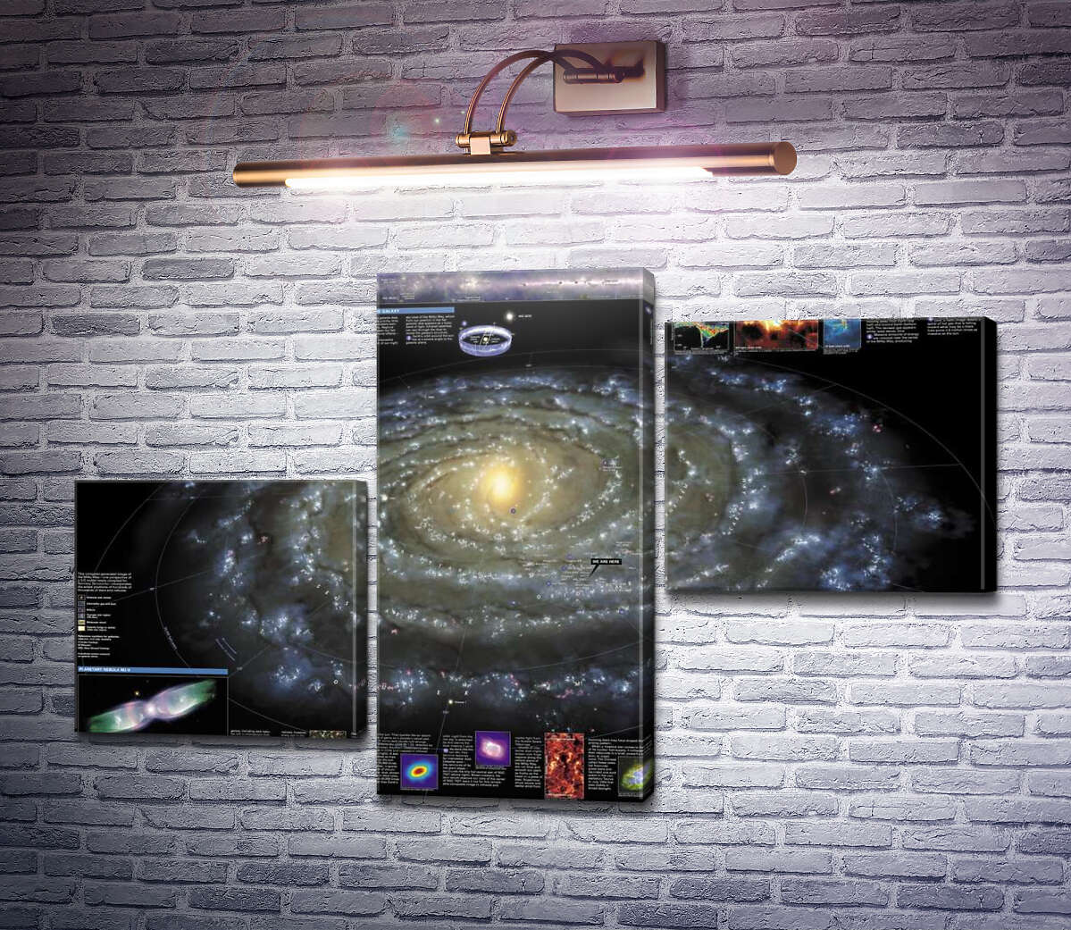 Модульна картина Карта галактики Чумацький Шлях (Milky Way) (Модуль №12)