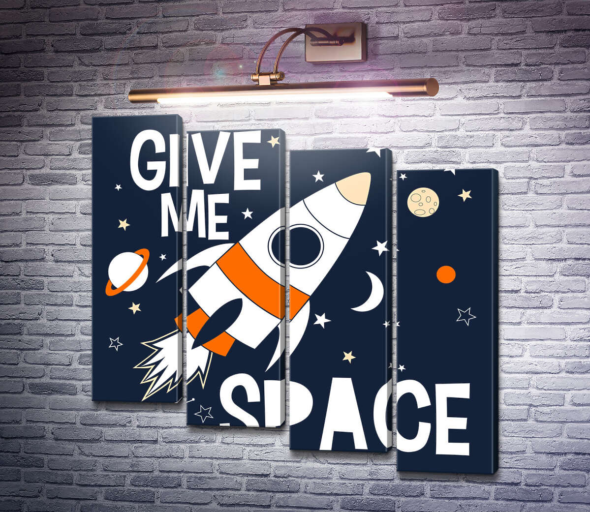 Модульна картина Ракета та космос: "Give me space" (Модуль №19)