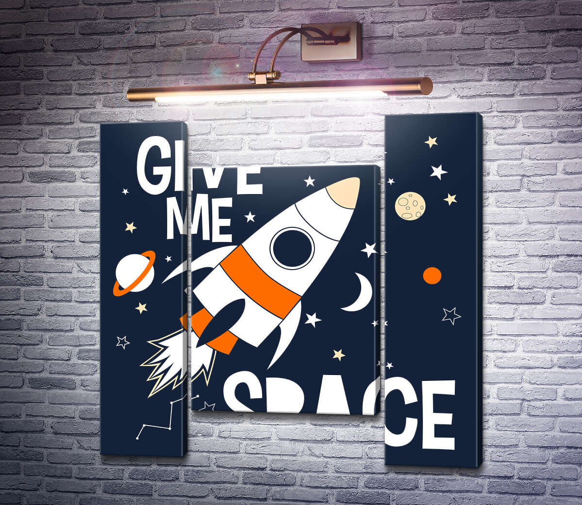 Модульна картина Ракета та космос: "Give me space" (Модуль №11)
